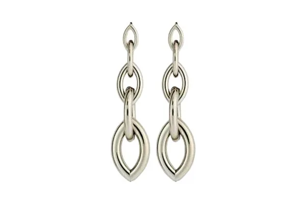 Aretes Entrelazo Plateado