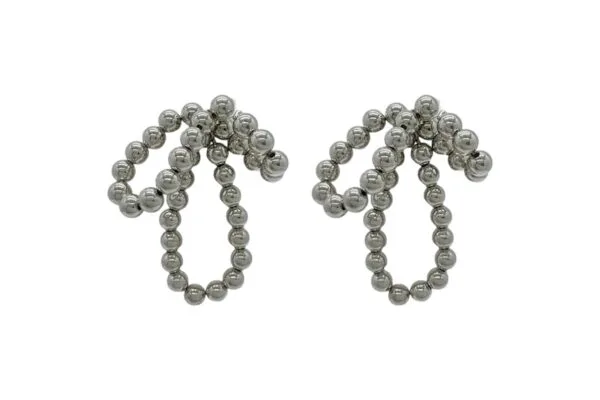 Aretes Esfera Plateadas