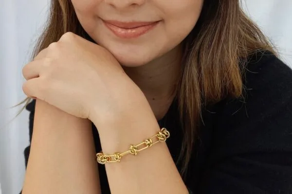 Pulsera Nudos en Dorada - Imagen 2