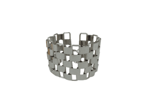Pulsera Brazalete Grid en Plateado