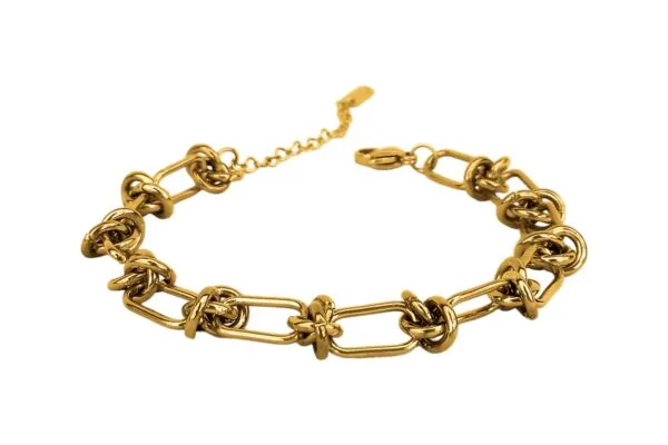 Pulsera Nudos en Dorada