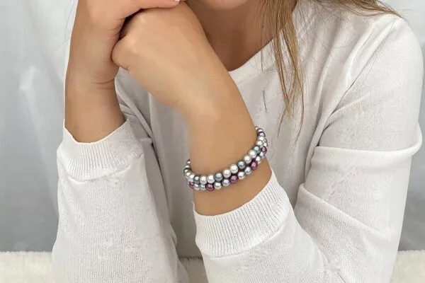 Pulsera Perlas Medianas Combinadas - Imagen 6